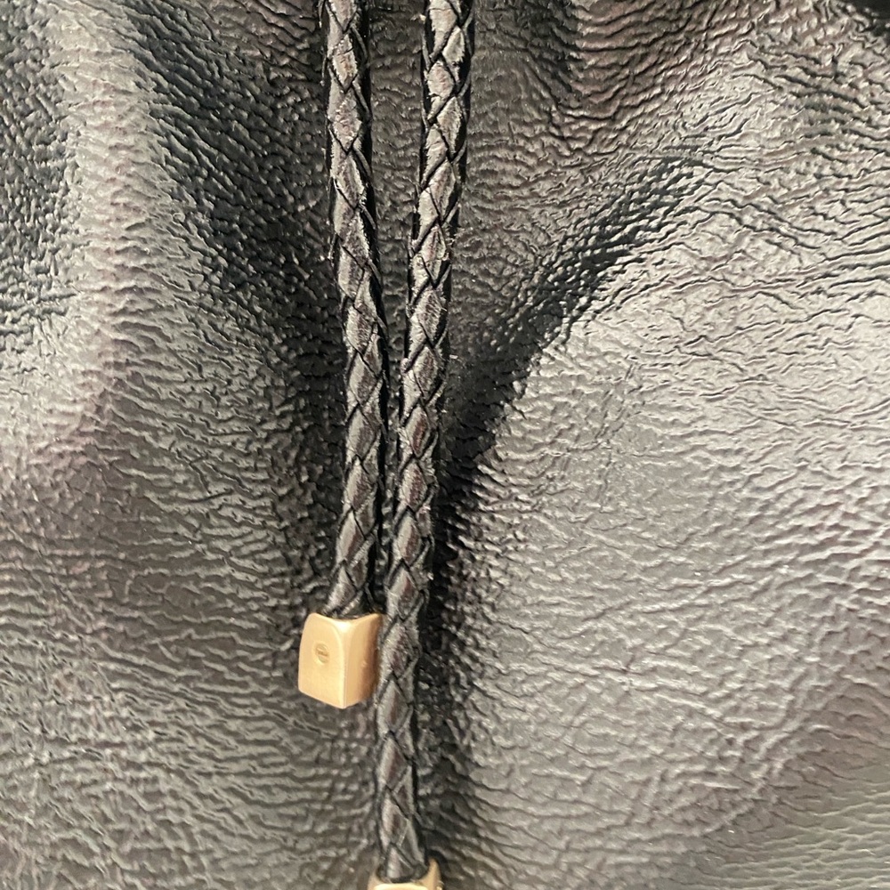 Michael Kors Black Drawstring Braided-Handle Hobo Bag - Picture 3 of 16